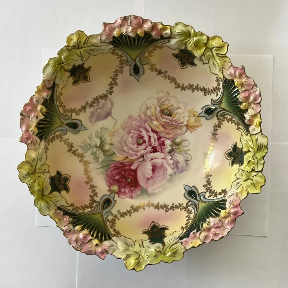 Rare antique R.S. Prussian porcelain serving bowl - Picture 1 of 10